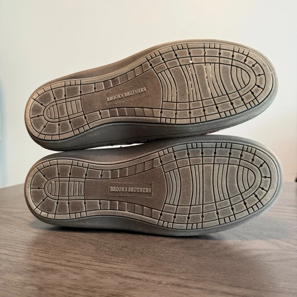 Brooks Brothers Men’s Moccasin Slip On Fleece Lined Plaid Size 11 M‎